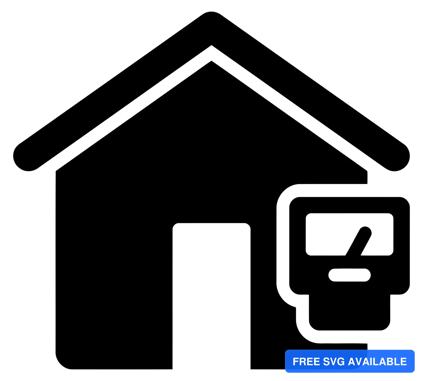 house icon with utility meter symbol
