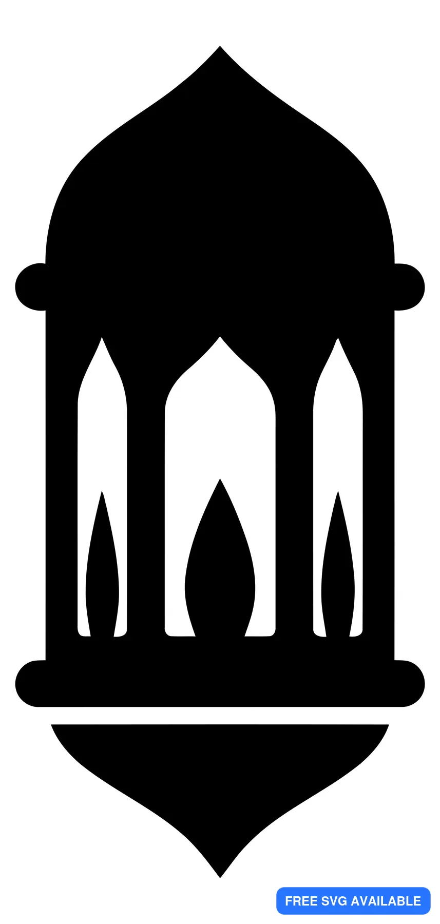 ramadan lantern icon, traditional islamic lamp silhouette
