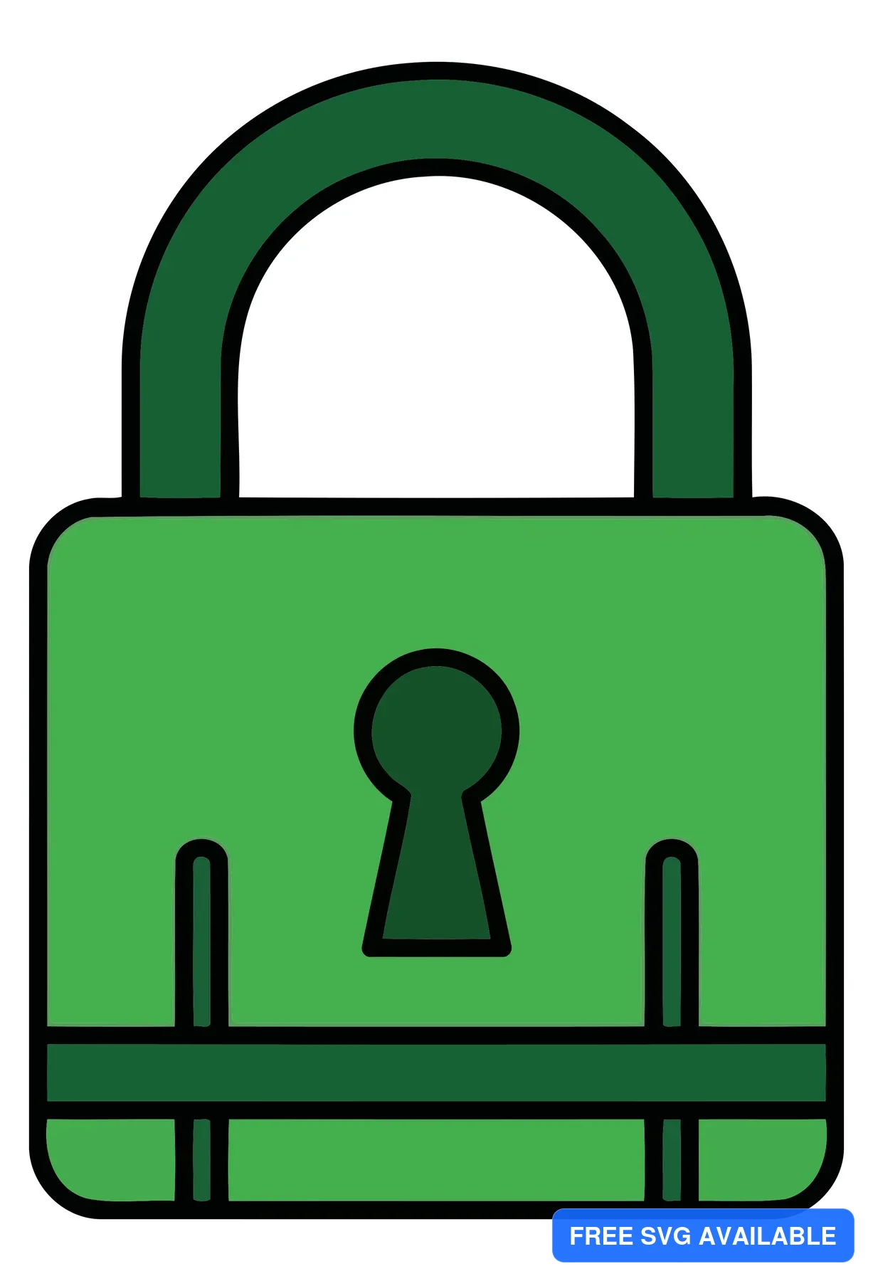 A minimalist green padlock icon with a keyhole, symbolizing digital security and protection.