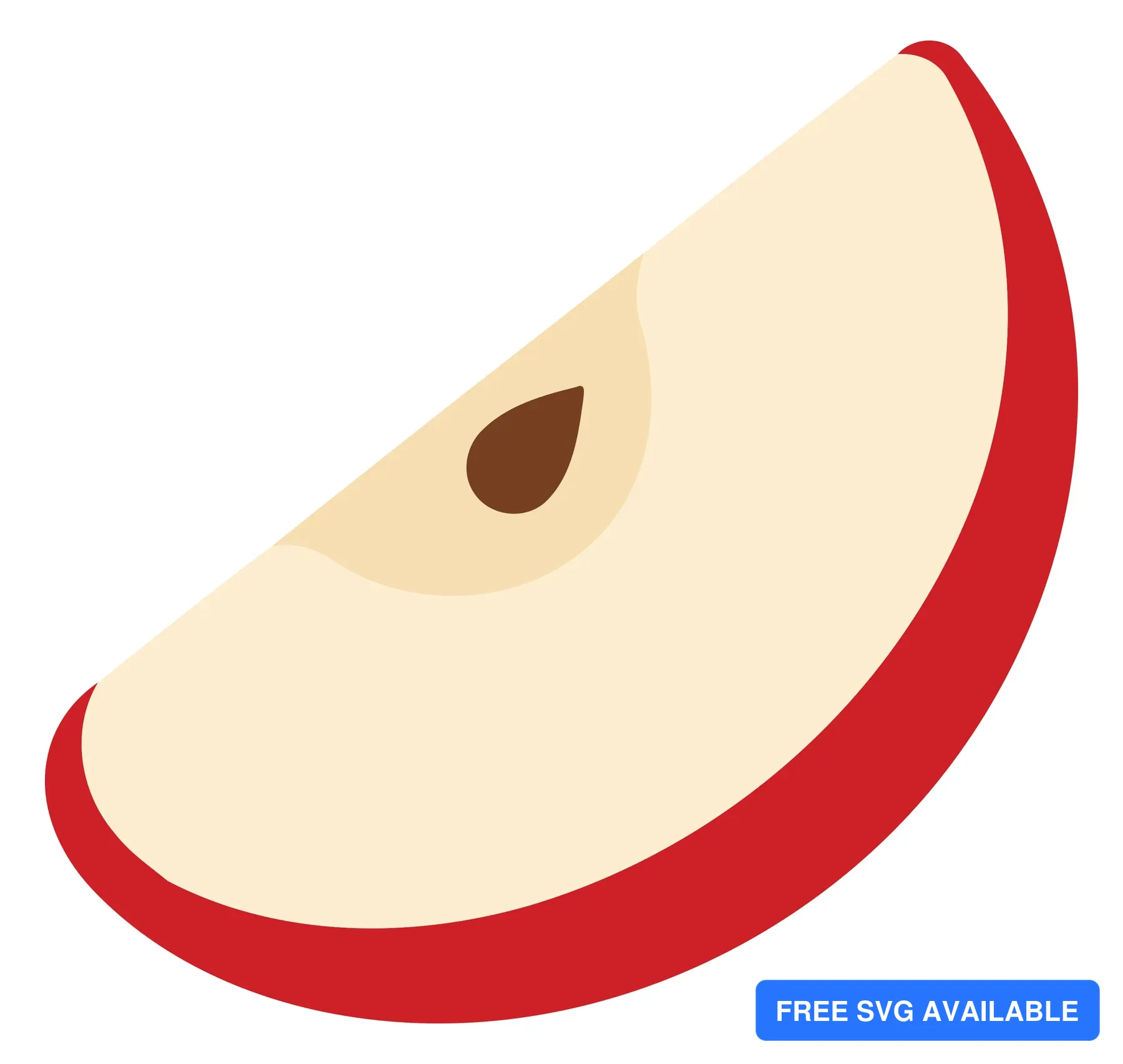 A minimalist vector illustration of a halved apple with a visible core