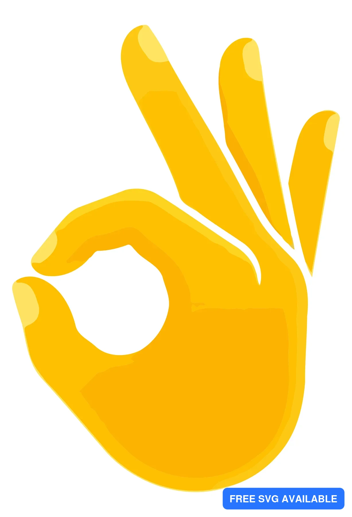 A bright yellow hand making a thumbs-up gesture