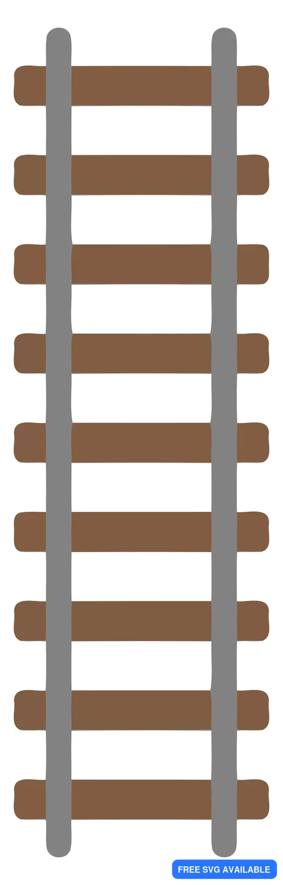 A simple wooden ladder with metal poles and evenly spaced rungs in a clean vector illustration.