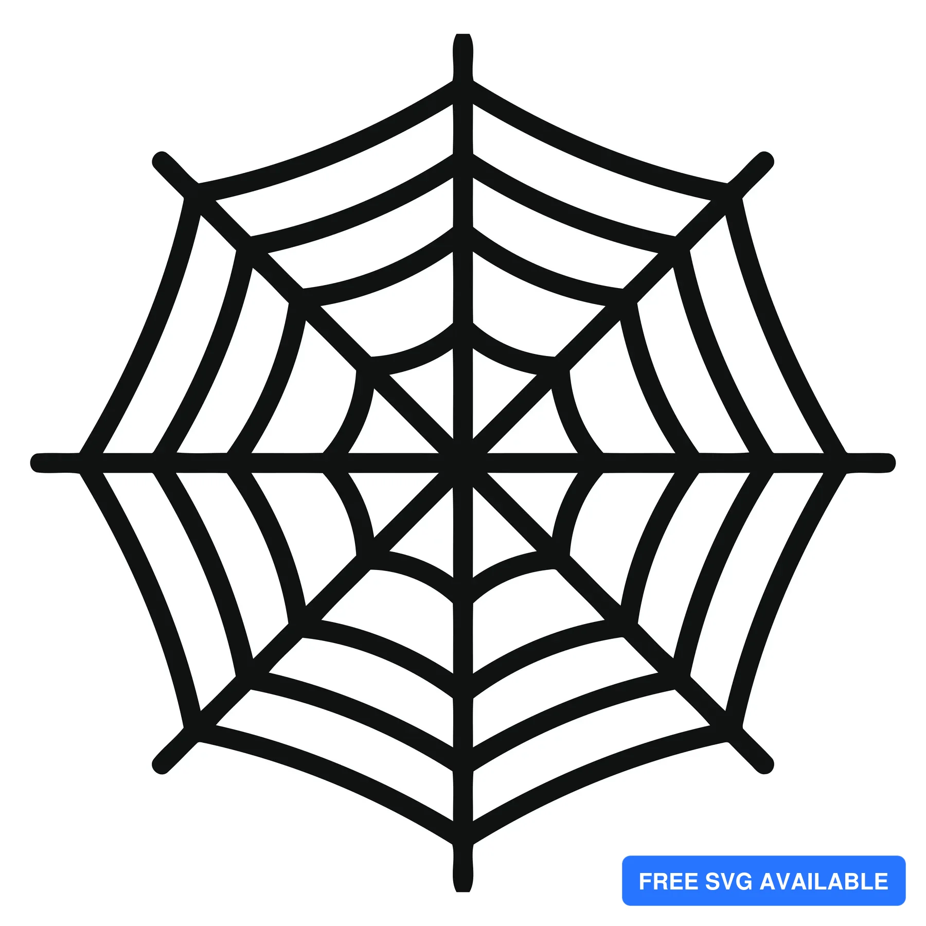 A minimalist spider web design with radial lines in black vector style