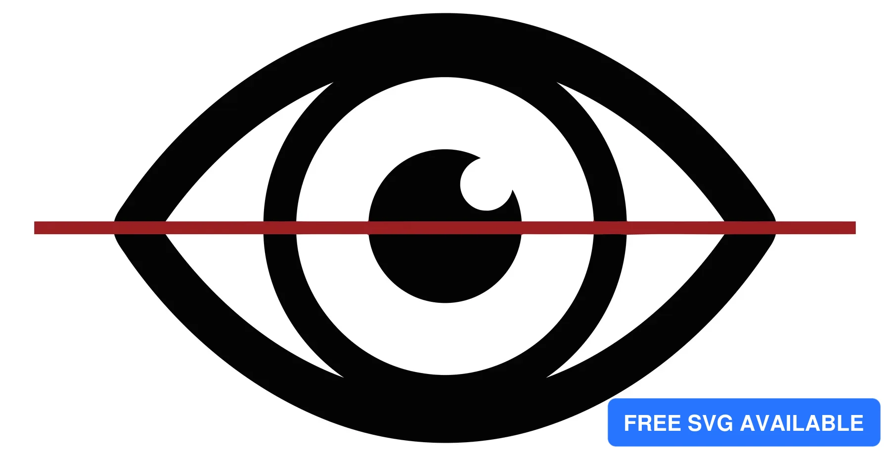 A minimalist eye icon with a horizontal line crossing through it