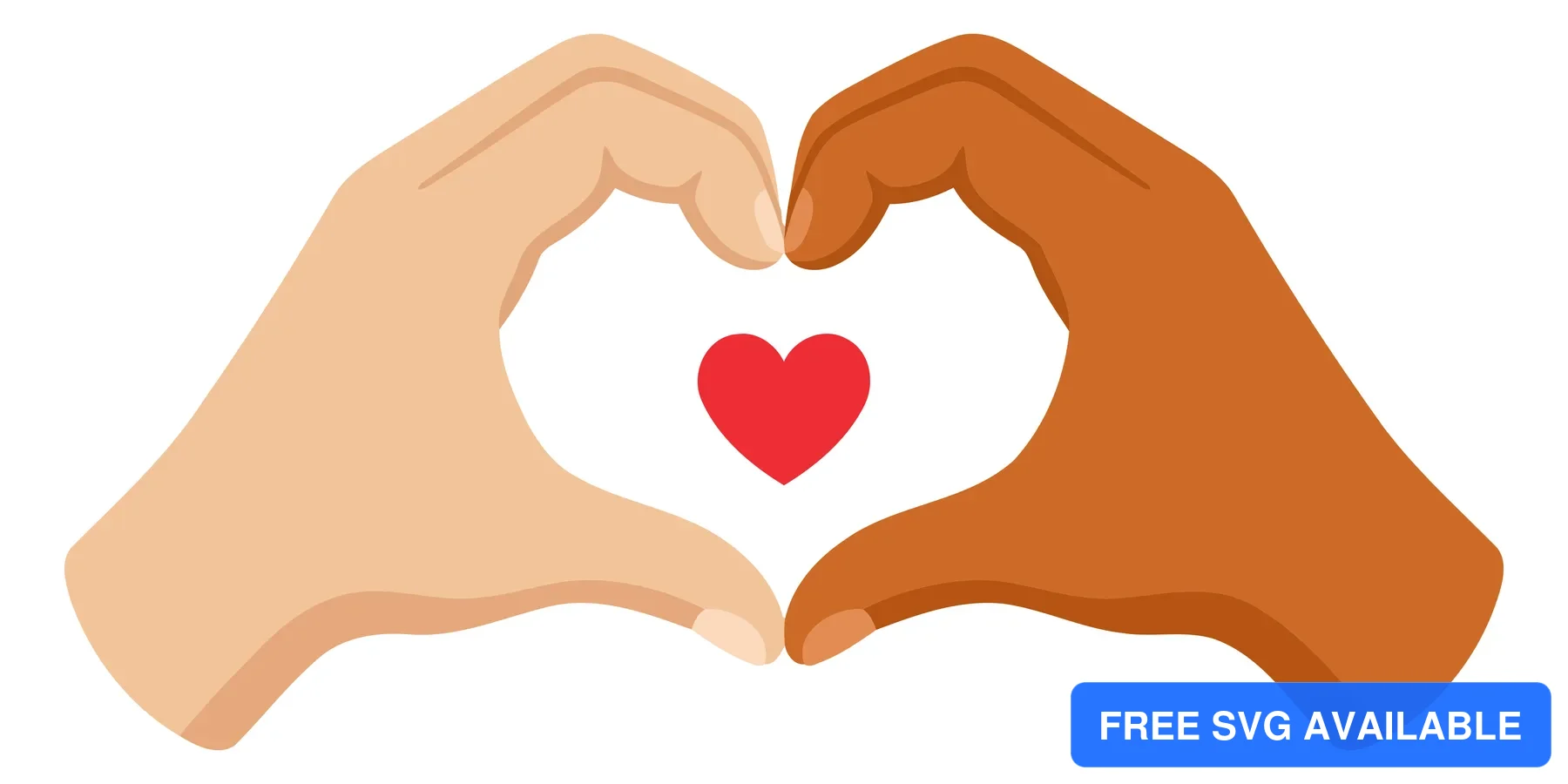 Two hands forming a heart shape with a red heart inside