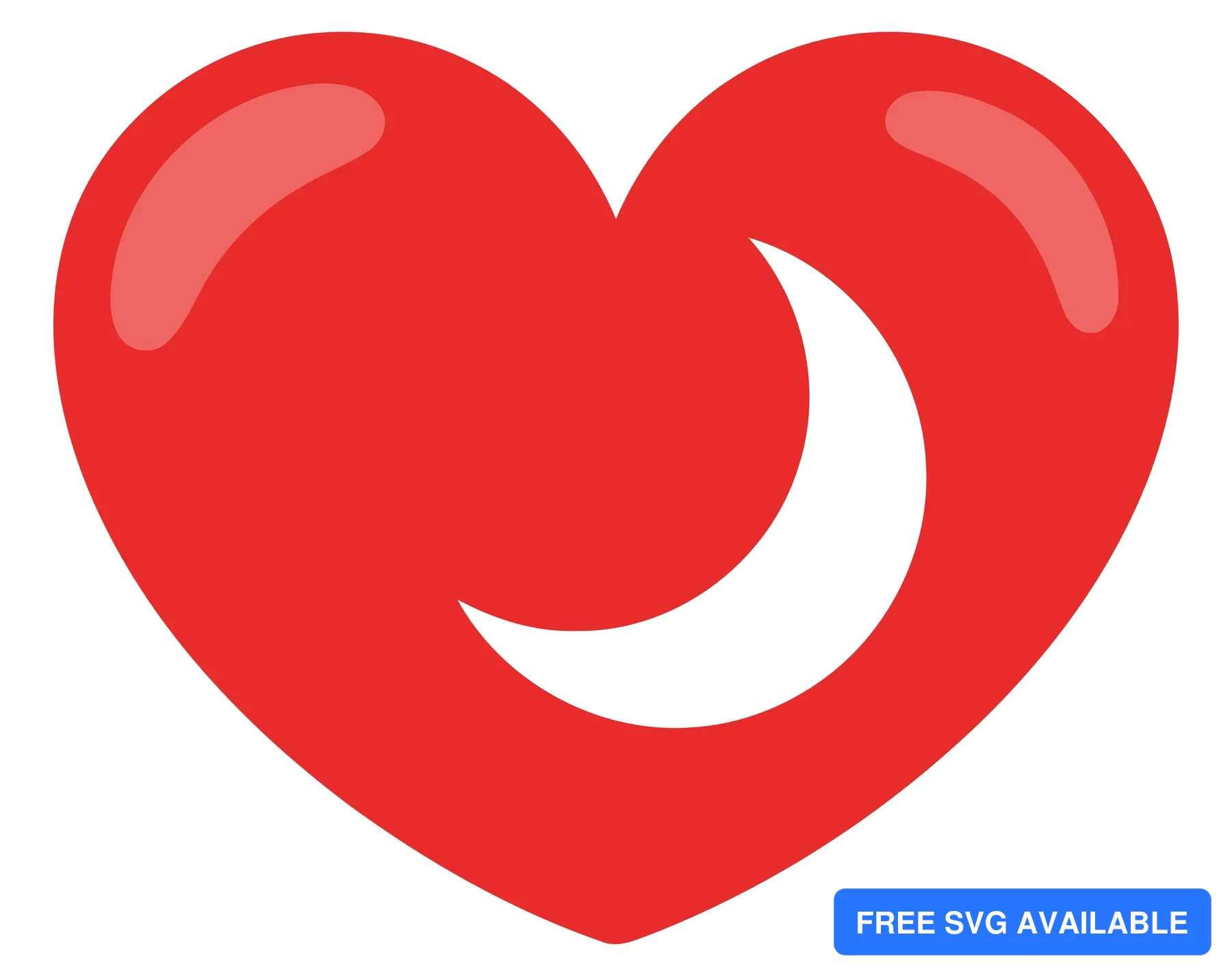 A cheerful smiling red heart icon with rounded edges