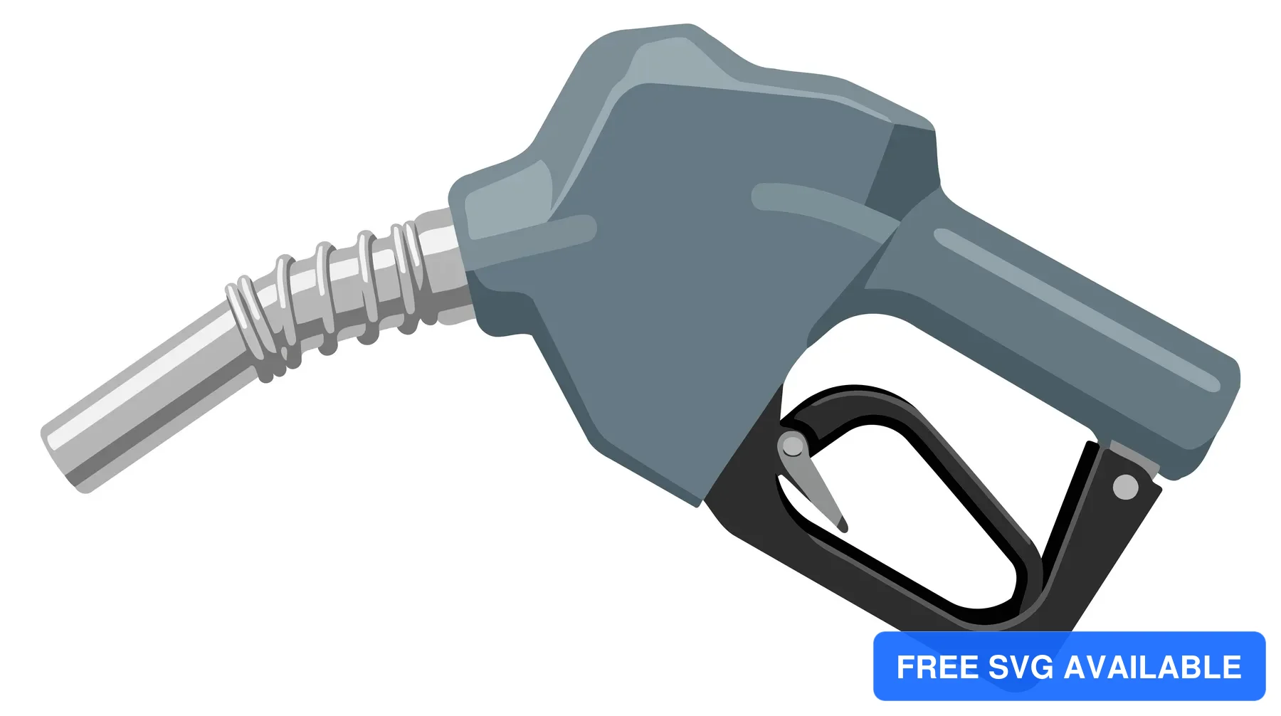 A stylized vector illustration of a modern fuel pump handle