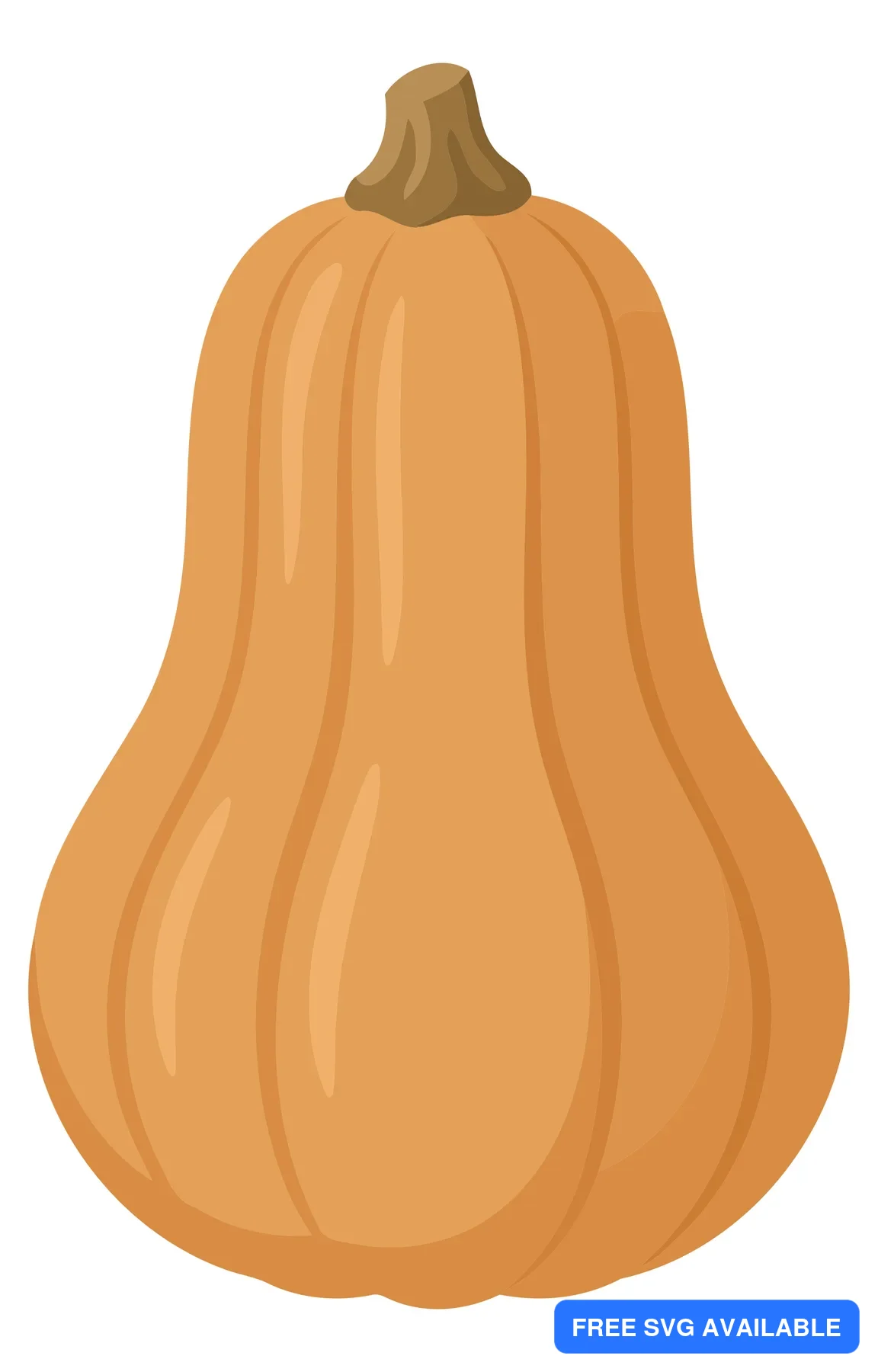 A stylized pumpkin with ribbed texture in an autumn illustration
