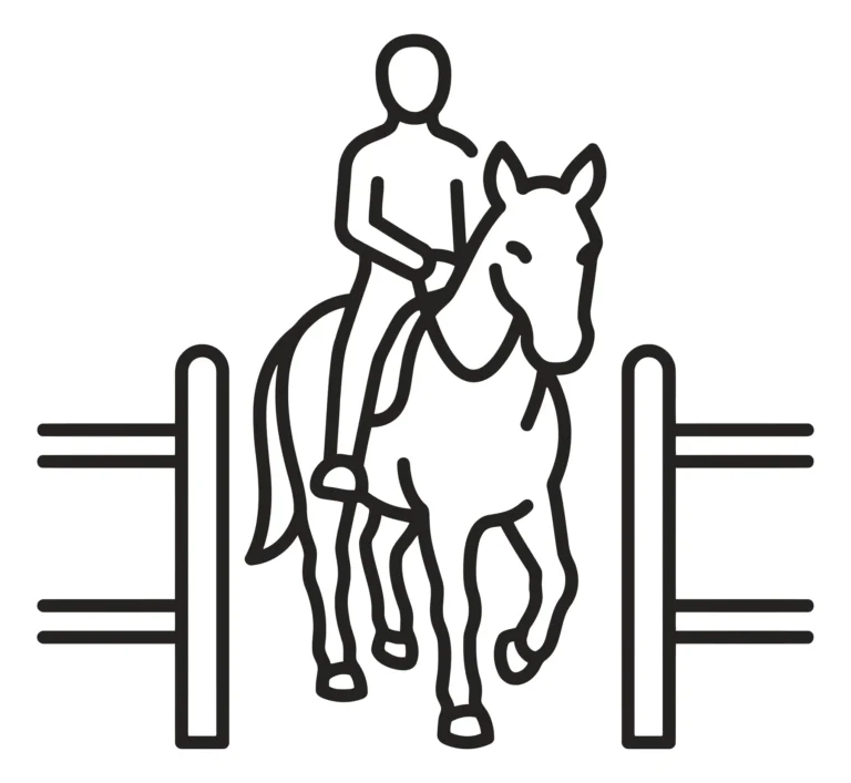a person riding a horse through an open gate