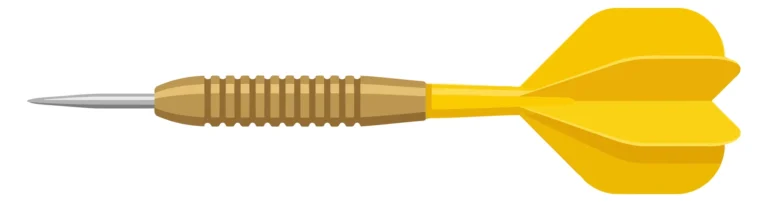 a single yellow dart