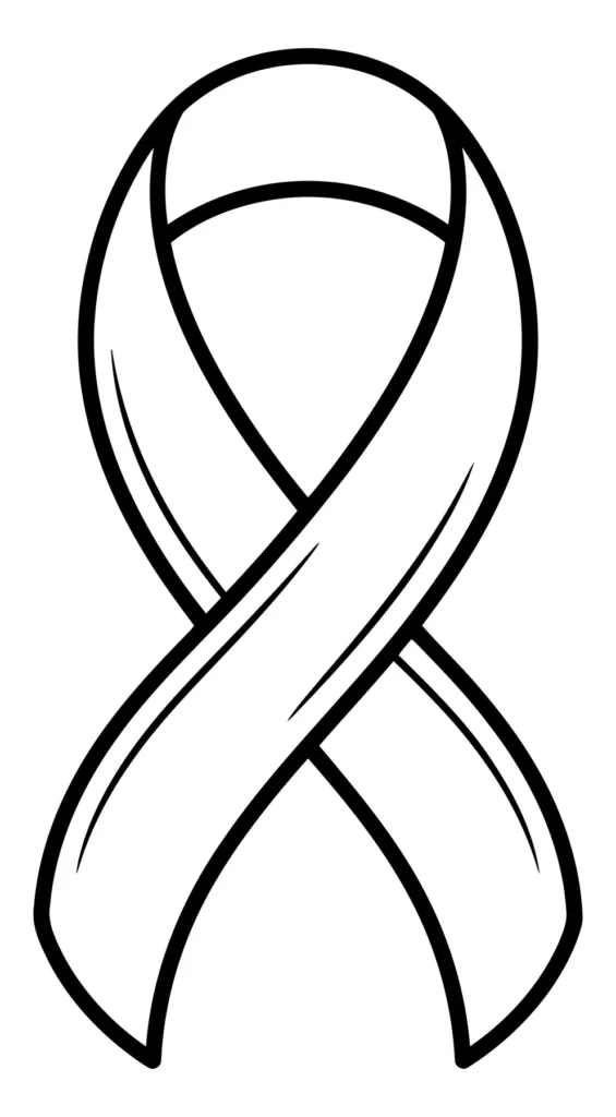 awareness ribbon icon, symbol of support and solidarity for various causes, vector illustration