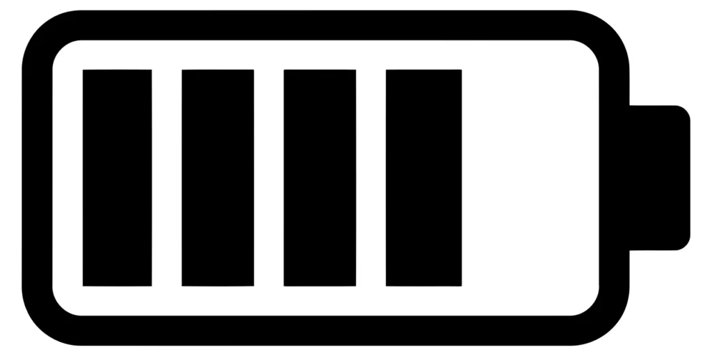 battery charge level icon, full power indicator, vector illustration