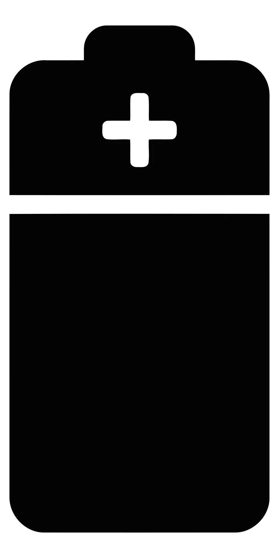 Black Battery Charge Level Indicator Icon