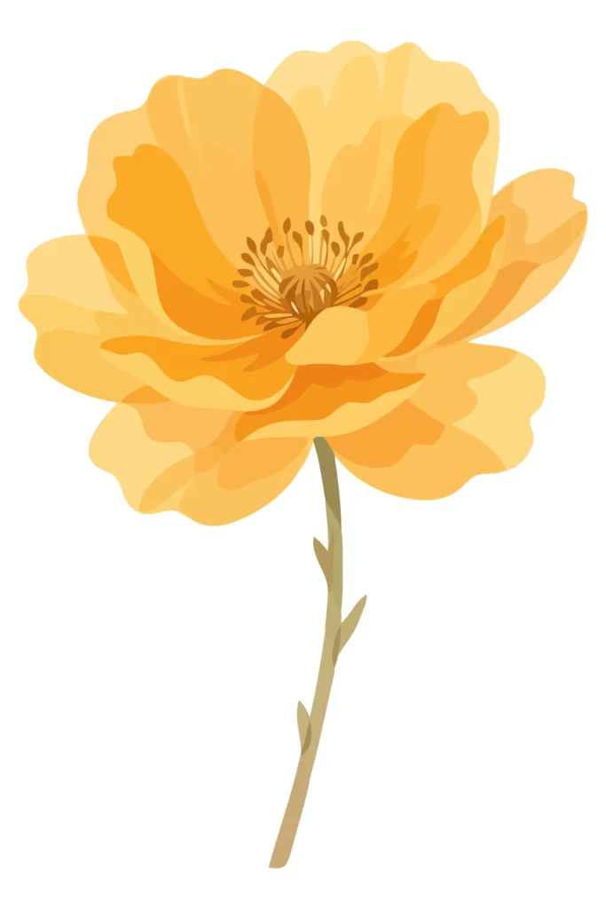 beautiful yellow flower on a stem