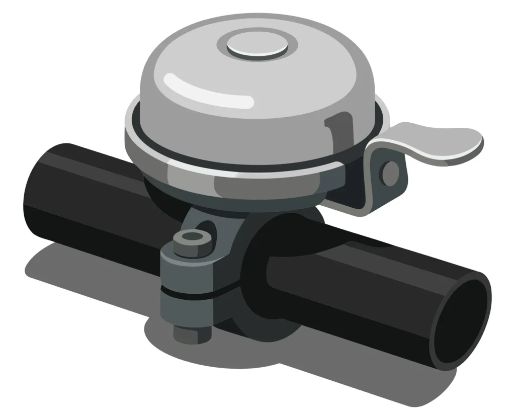 bicycle bell mounted on handlebar