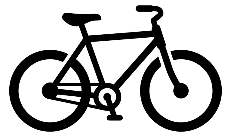 Black and white bicycle icon vector illustration