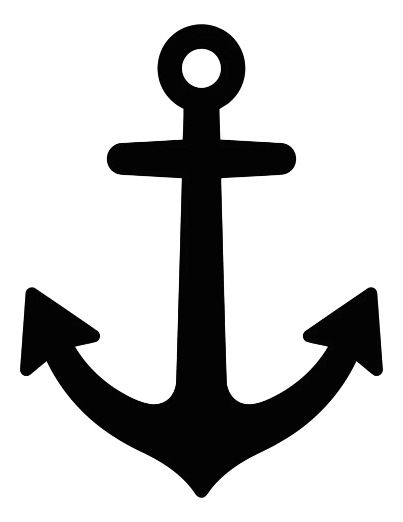 black anchor silhouette