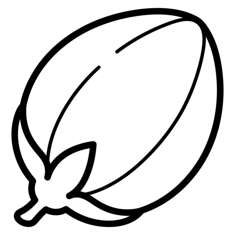 black and white line art illustration of a flower bud