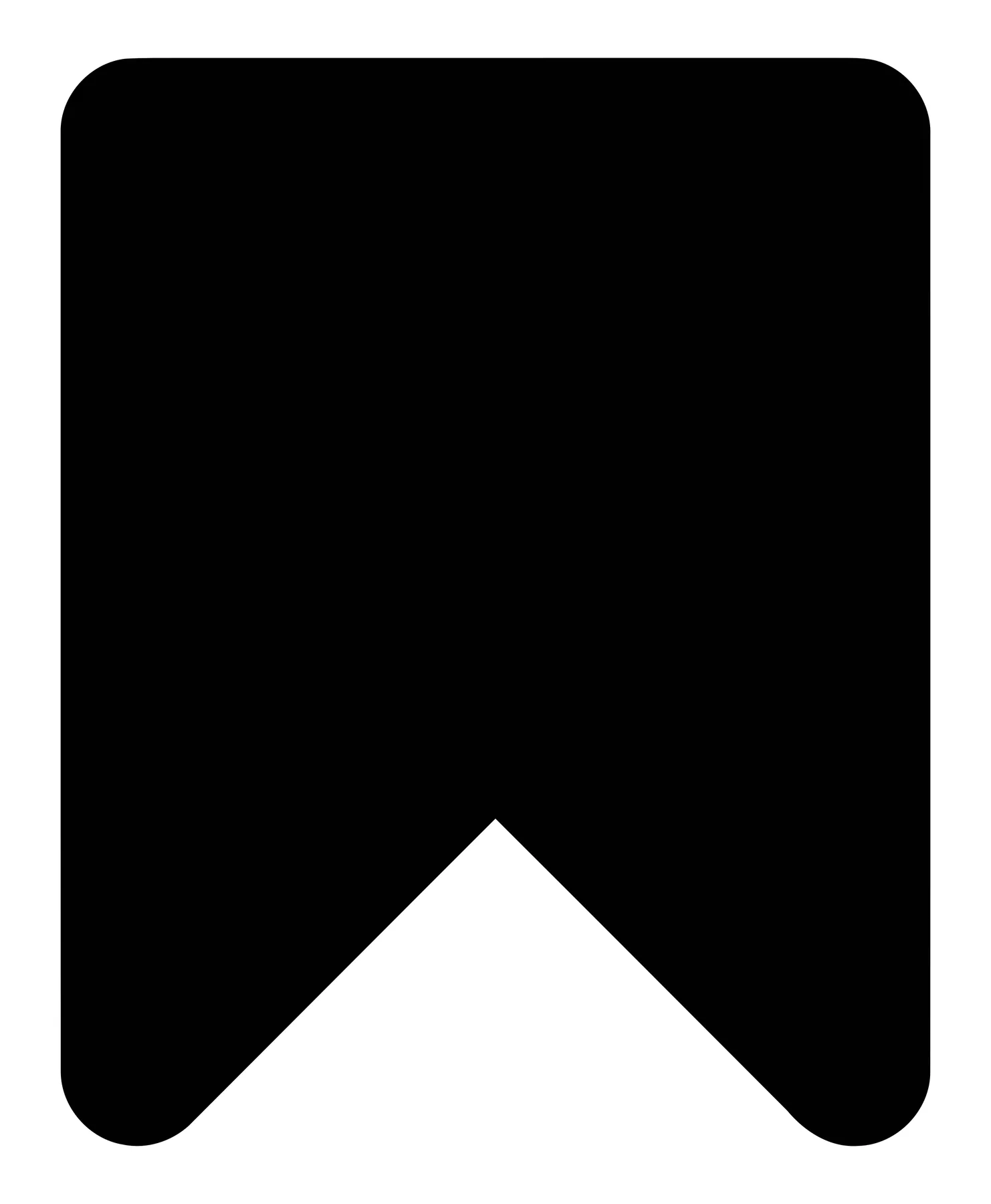 Minimalist Black Bookmark Icon Vector