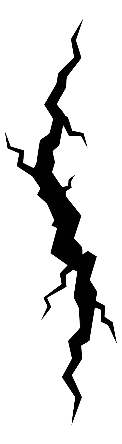 black crack silhouette