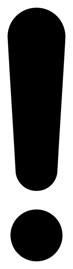 black exclamation mark