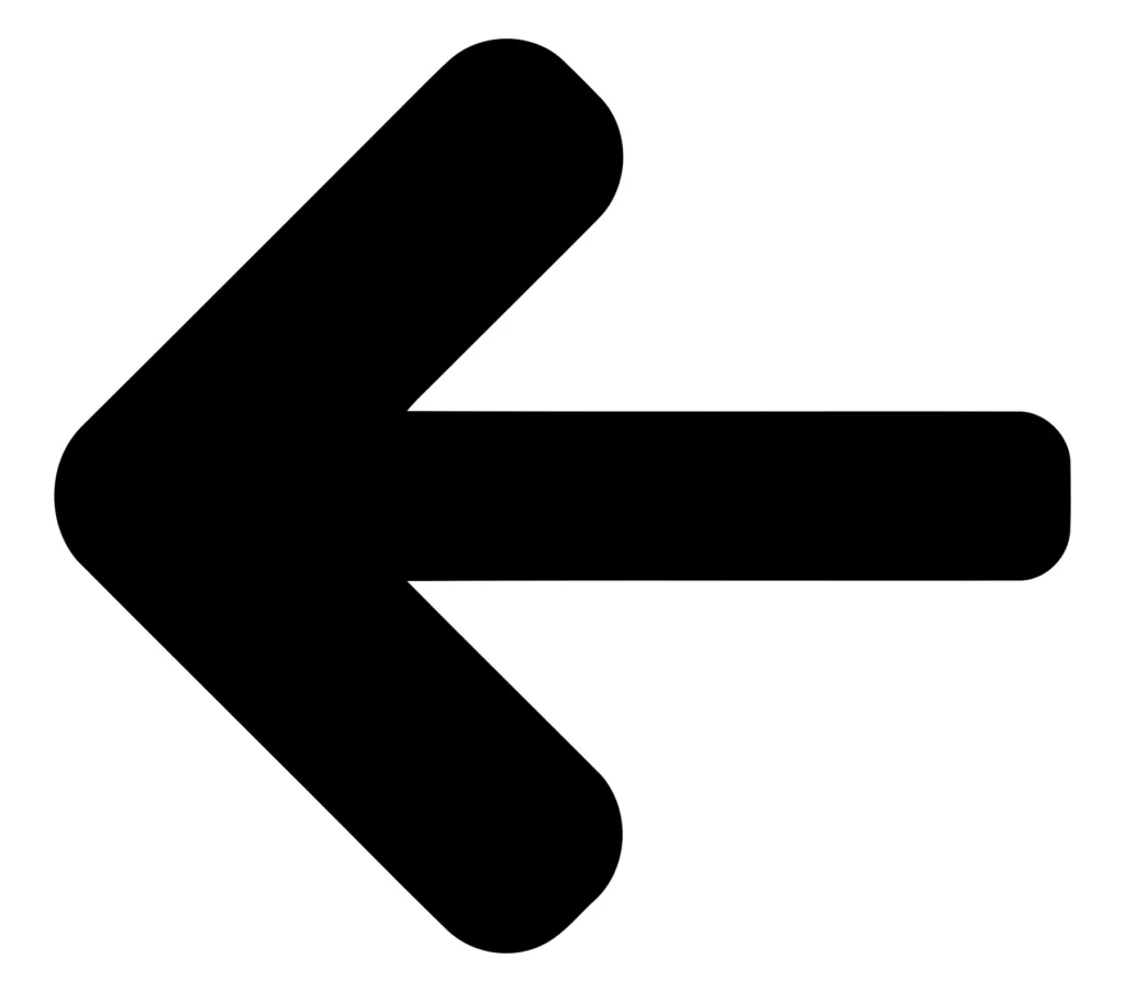 black left arrow icon