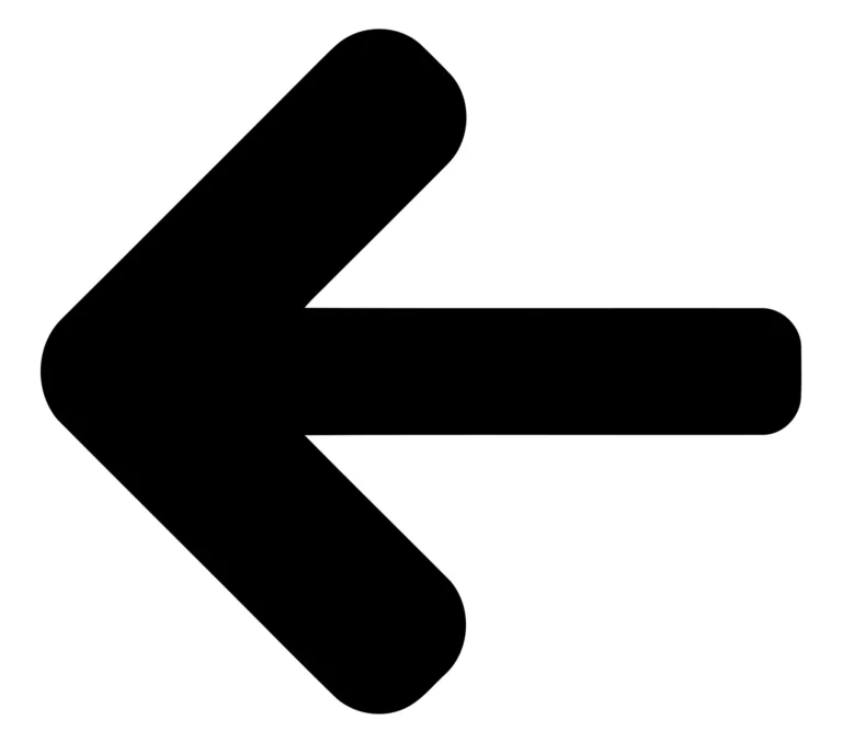 black left arrow icon