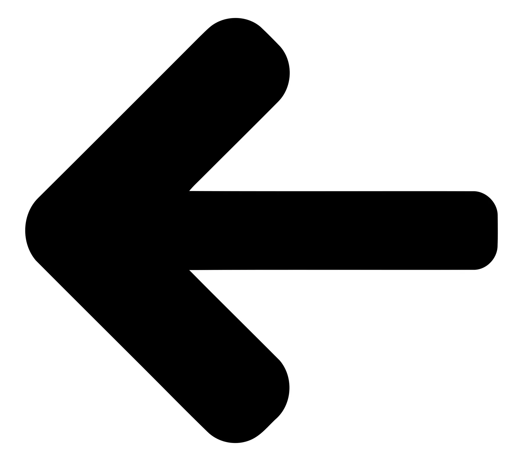 Minimalist Black Left Arrow Icon Vector