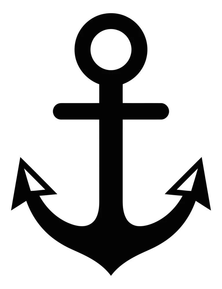 black nautical anchor icon