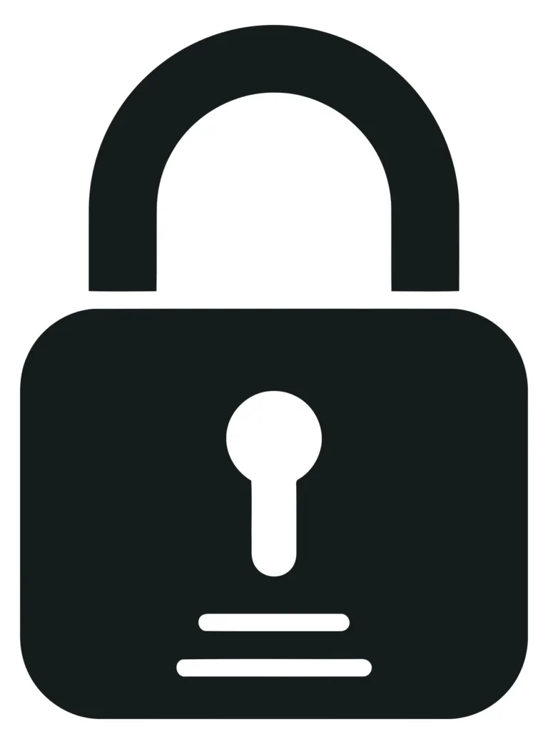 black padlock icon, a symbol of security, privacy, and protection, representing digital safety, data encryption, and access control for webs