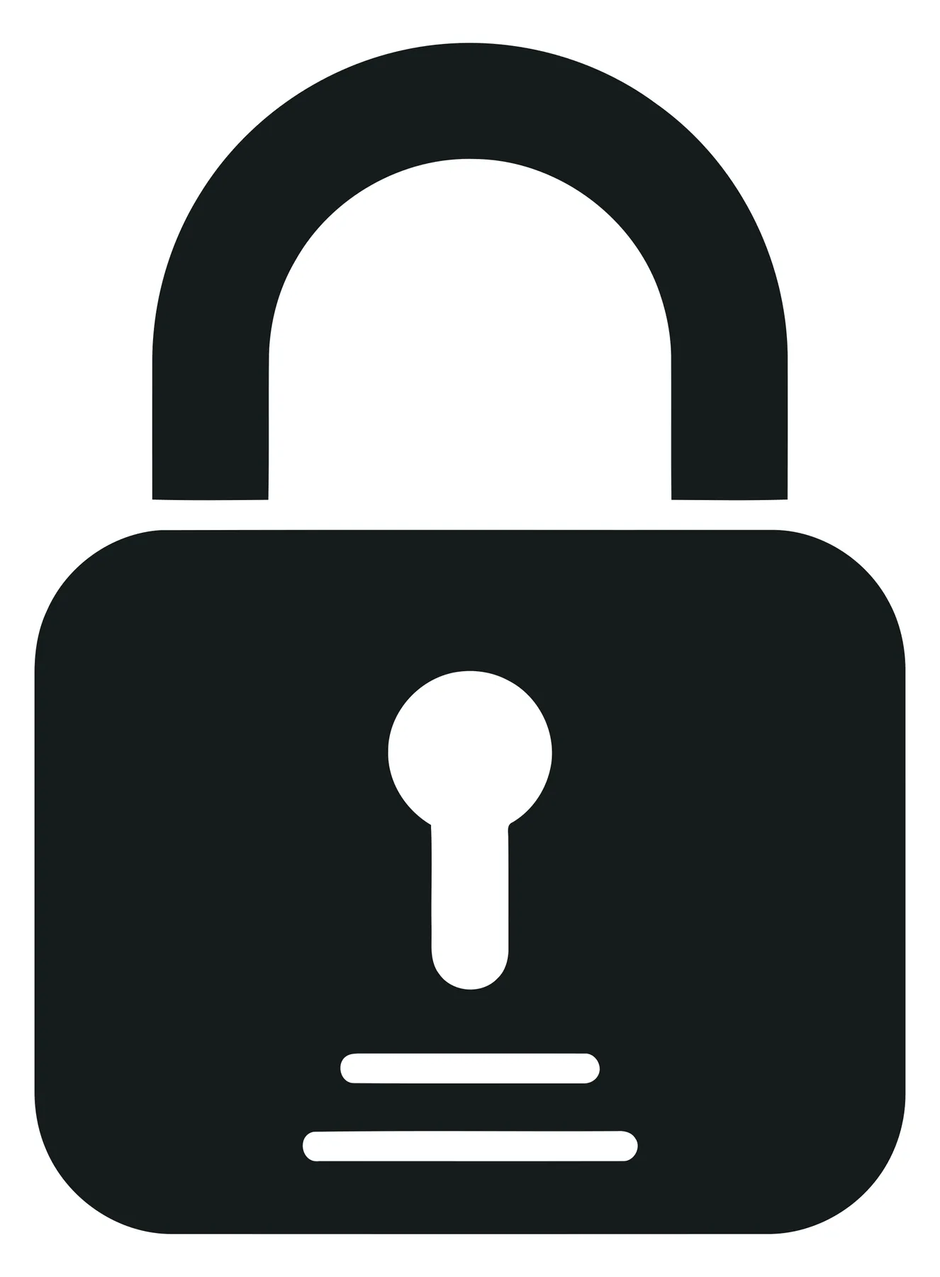 black padlock icon, a symbol of security, privacy, and protection, representing digital safety, data encryption, and access control for webs