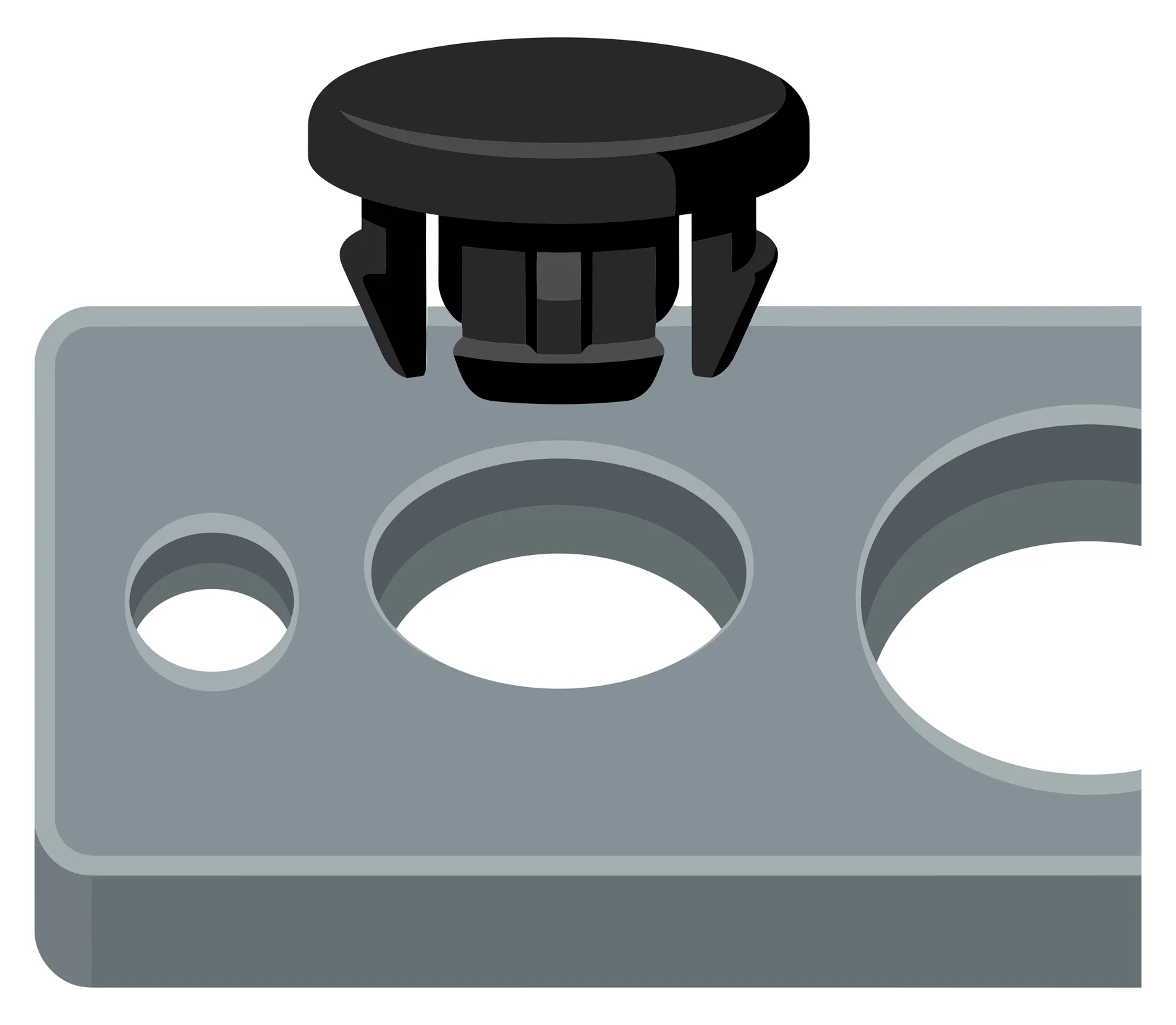 Black Plastic Push-in Fastener Rivet for Panel Assembly