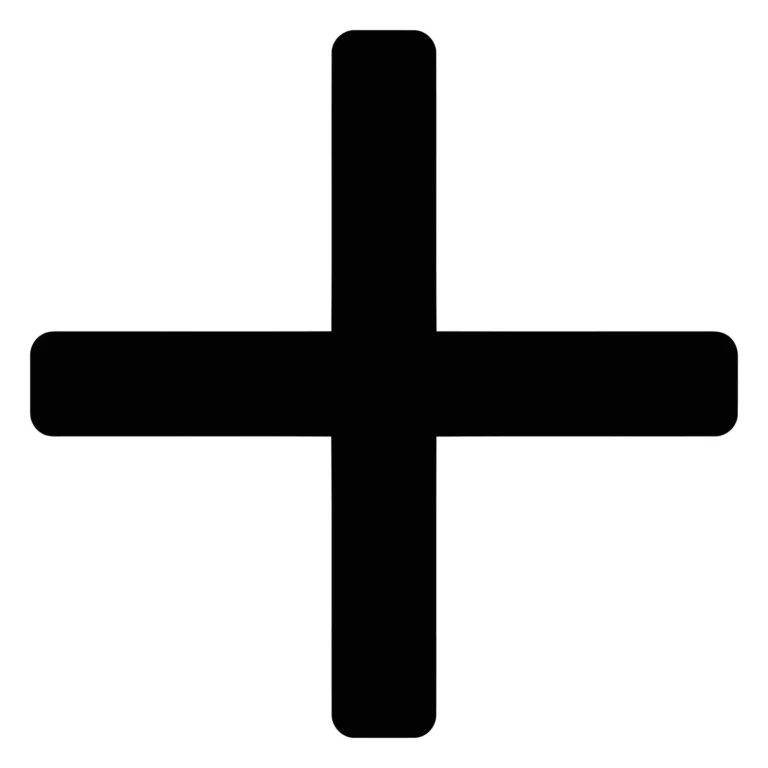 black plus sign, positive symbol vector icon