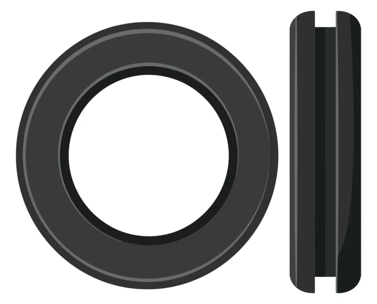 black rubber grommet for wire and cable protection