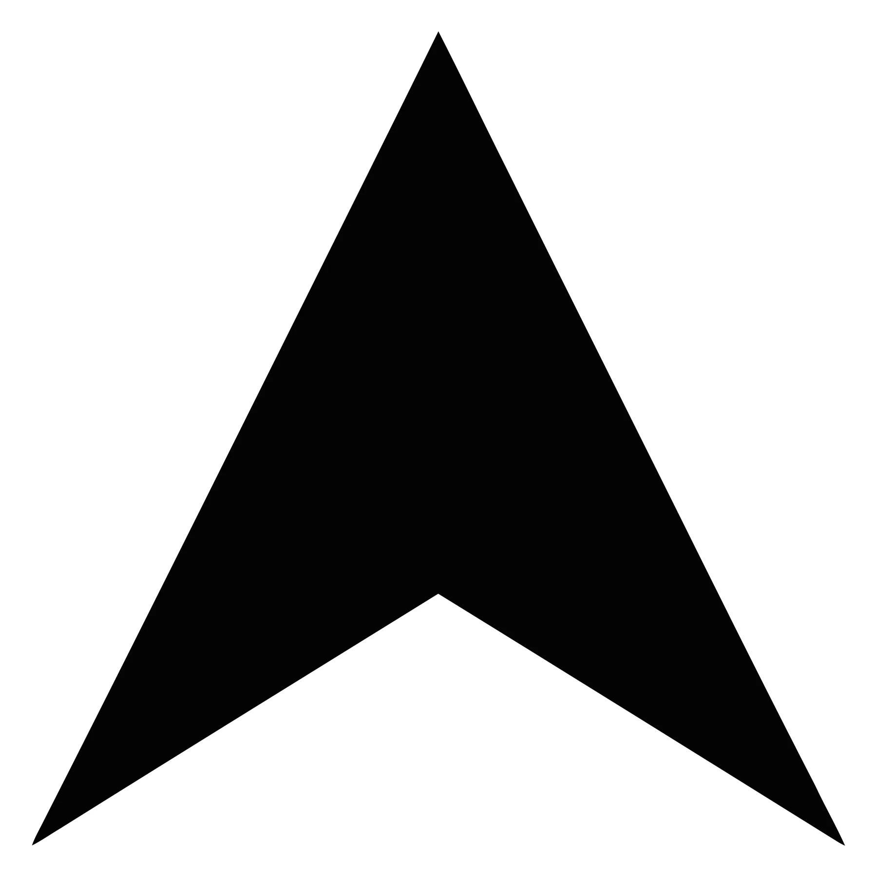 Minimalist Black Upward Arrow Icon