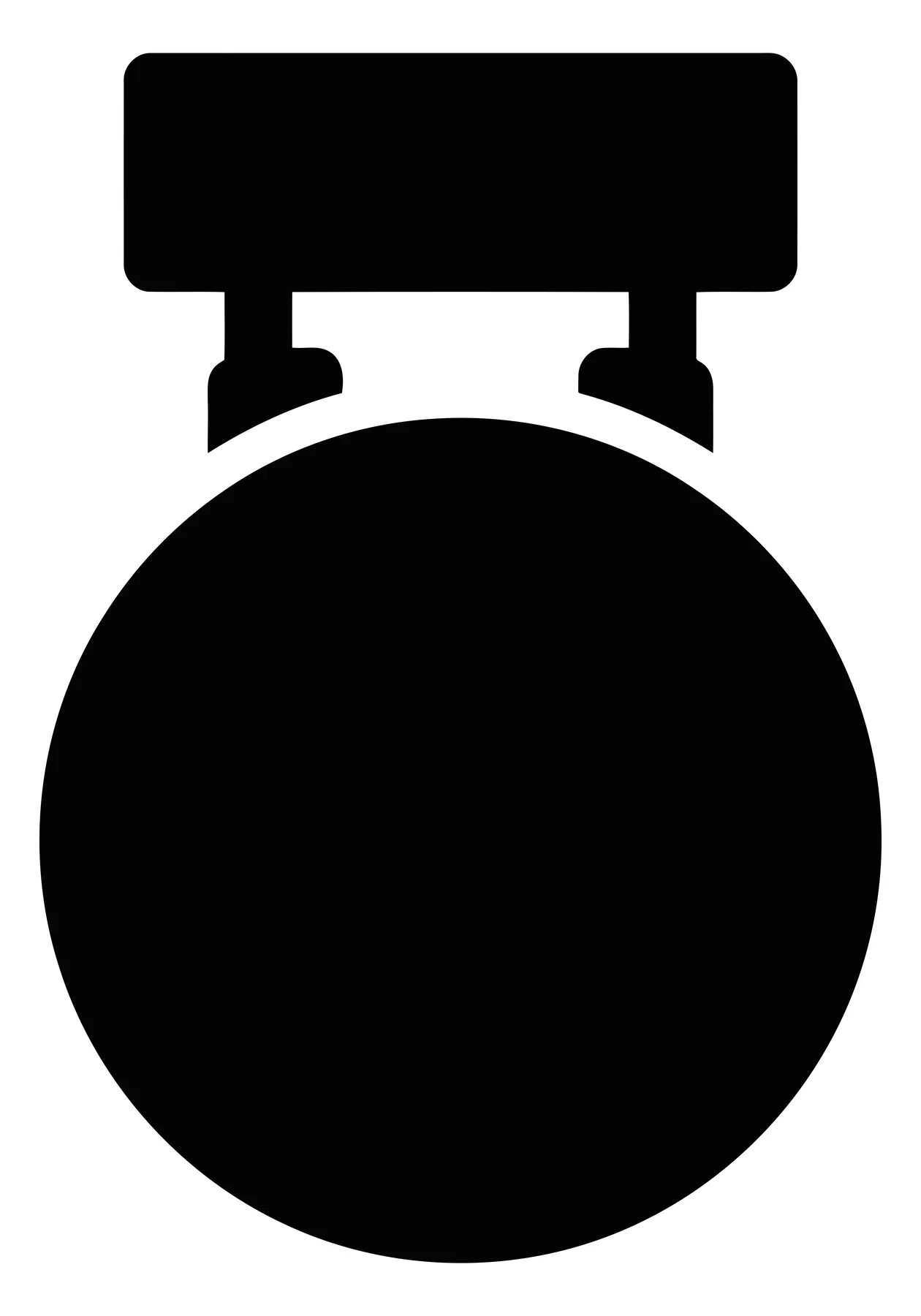 Minimalist Medal Icon with Ribbon Header