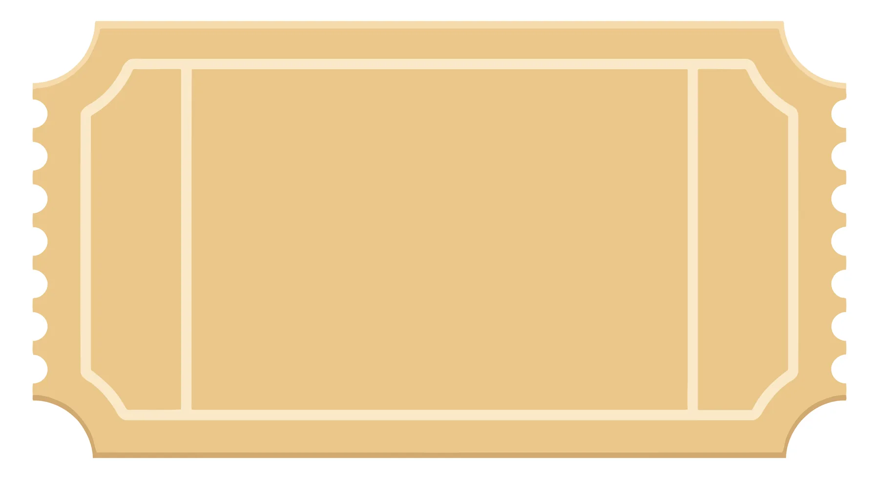 Blank Vintage Ticket Stub Vector Design