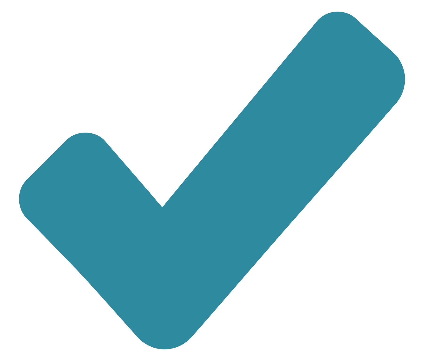 Flat Design Blue Check Mark Icon
