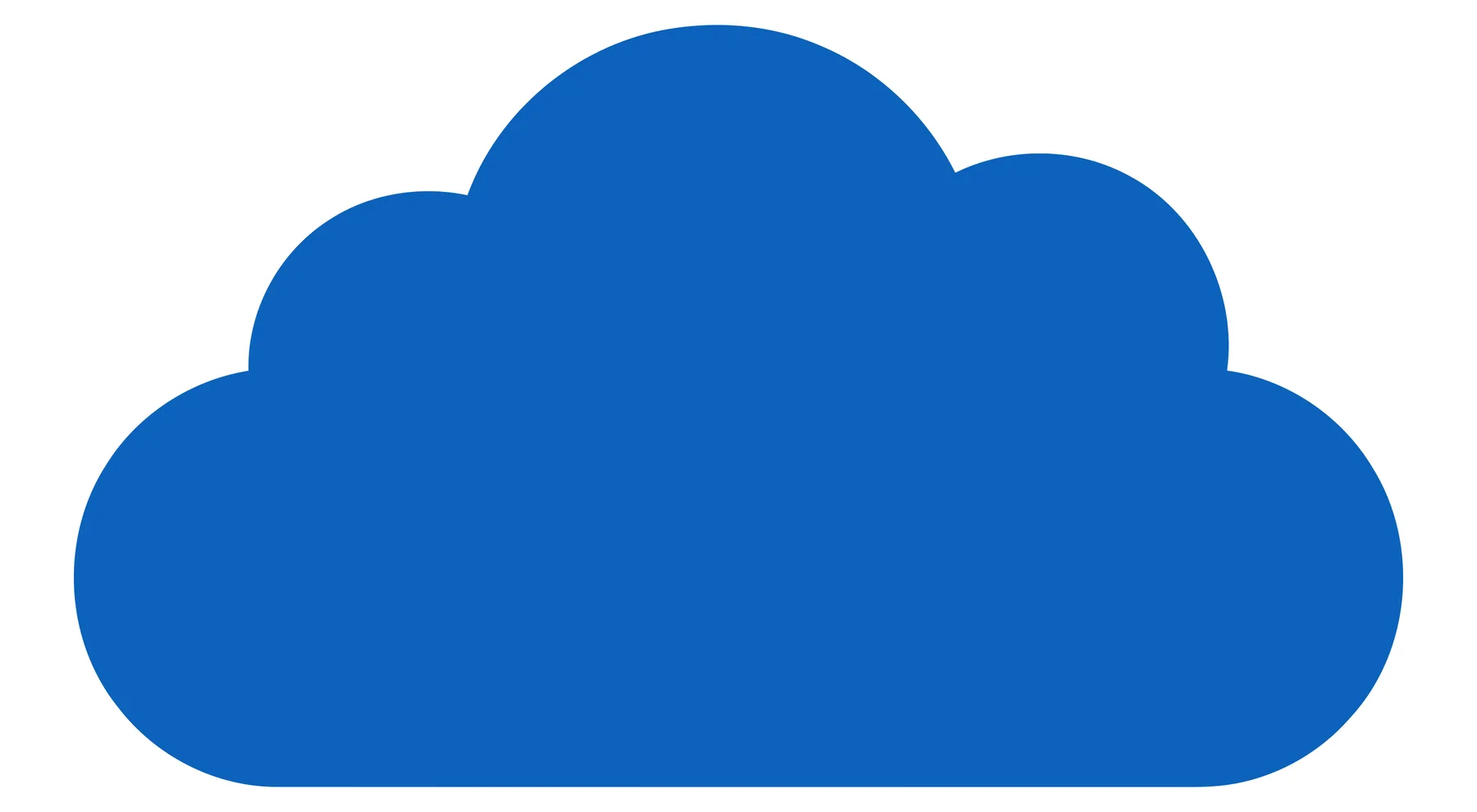 blue cloud icon flat style vector illustration