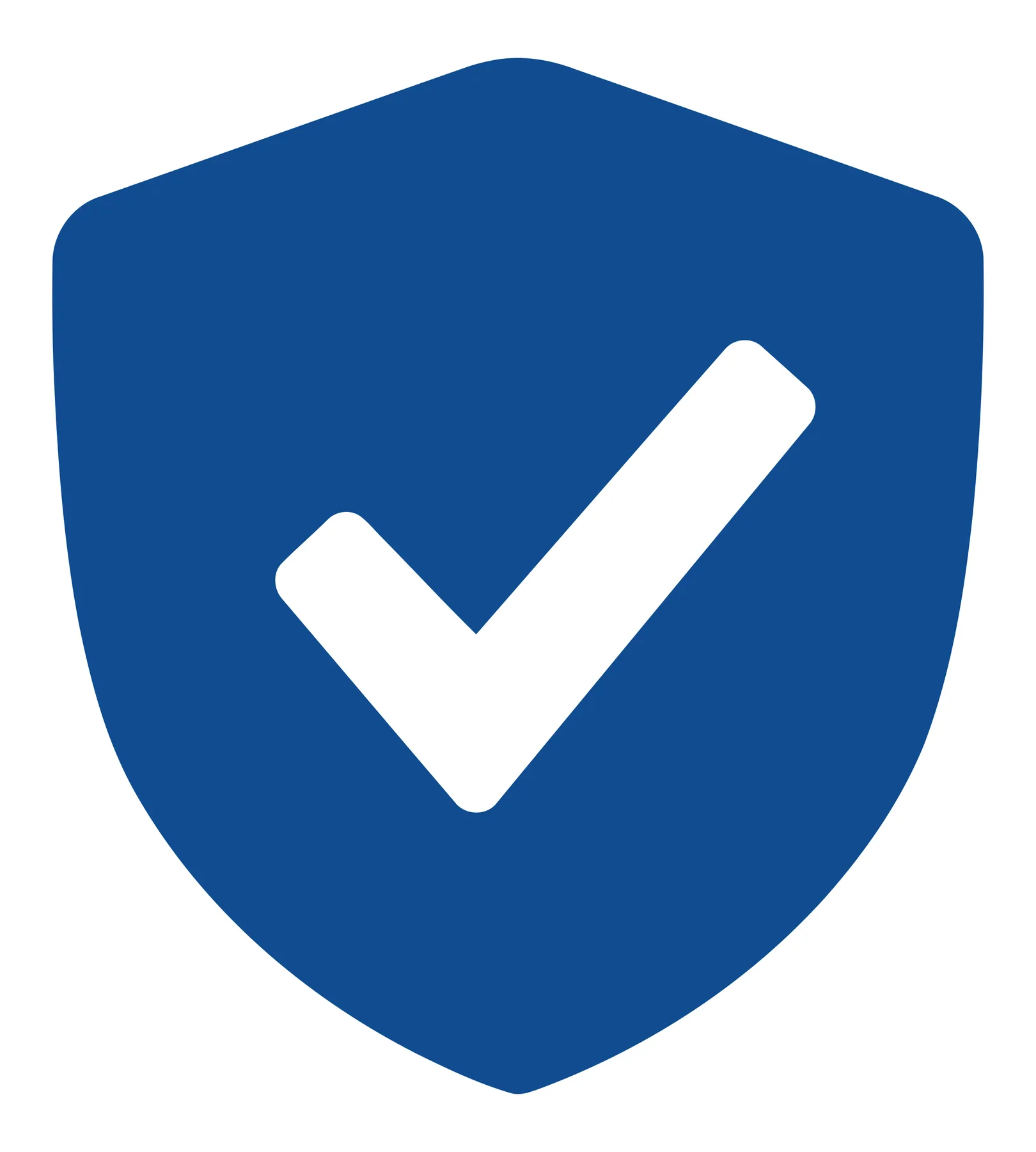 Blue Shield Icon with White Checkmark for Security and Verification