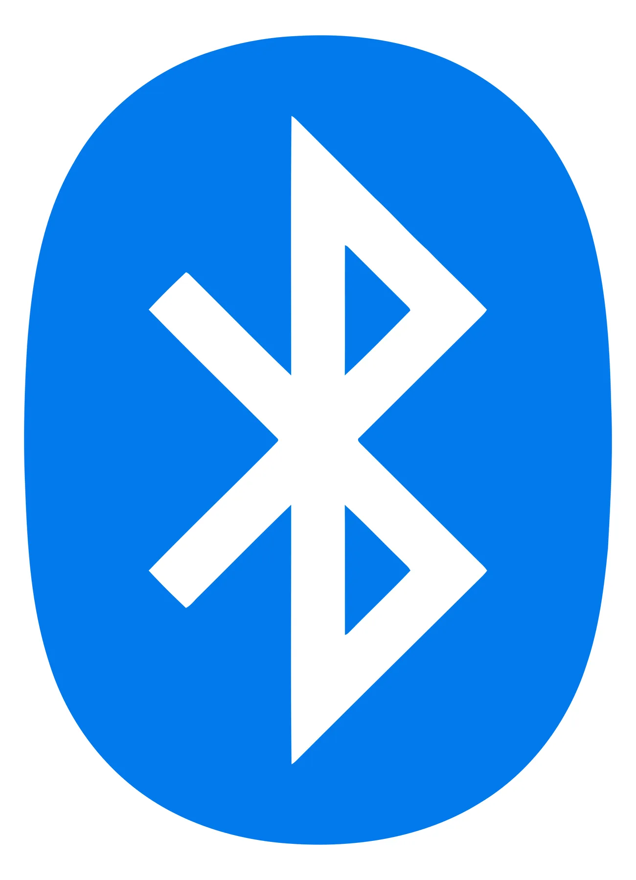 Blue Bluetooth Symbol Icon in Vector Format