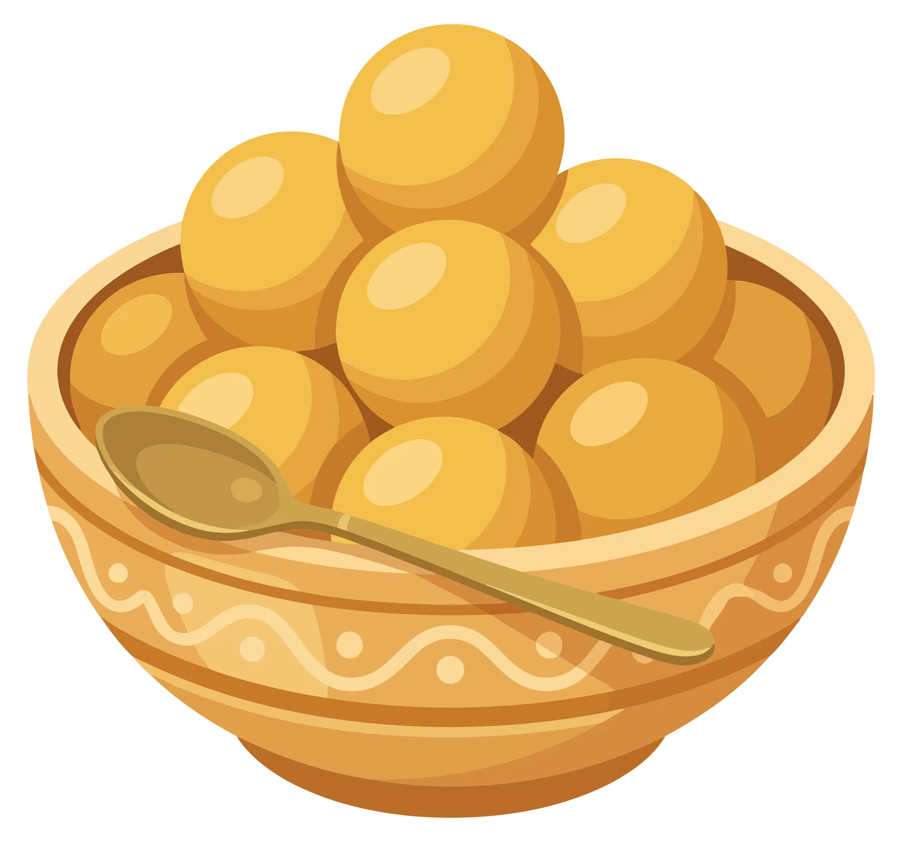 bowl of traditional indian sweet laddu or ladoo, a popular festive dessert made from gram flour, sugar, and ghee, presented in a decorative