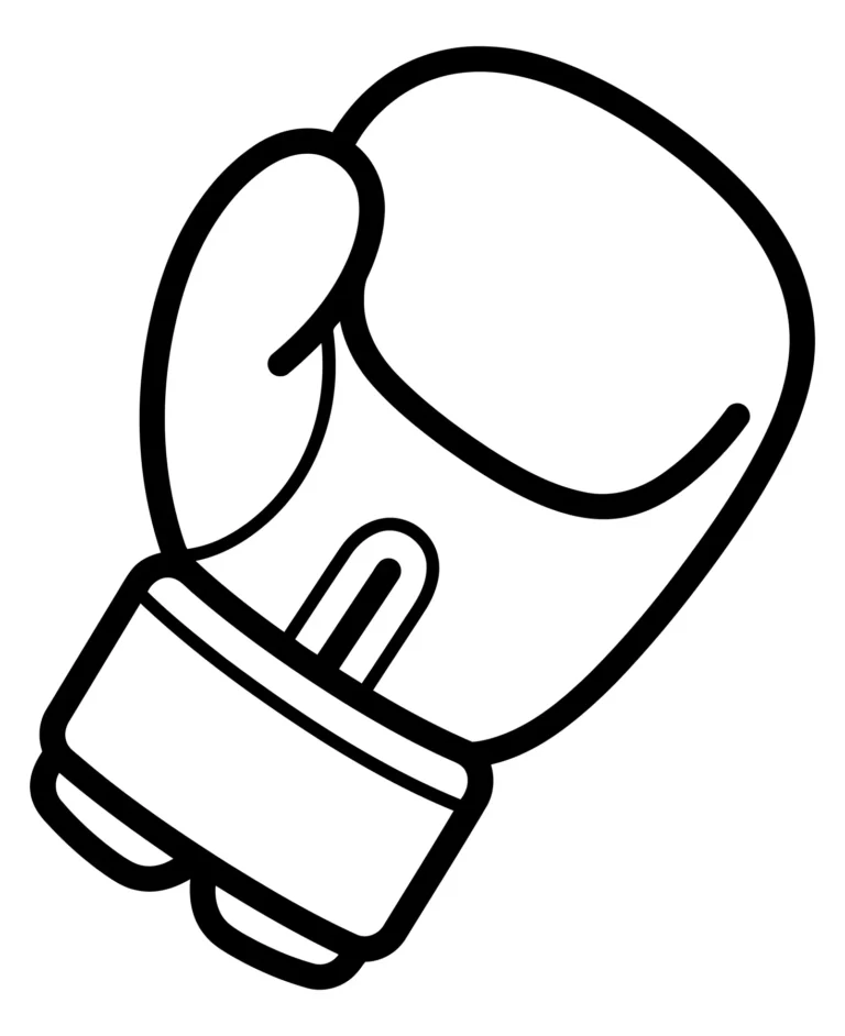 Simple Line Art Boxing Glove Icon