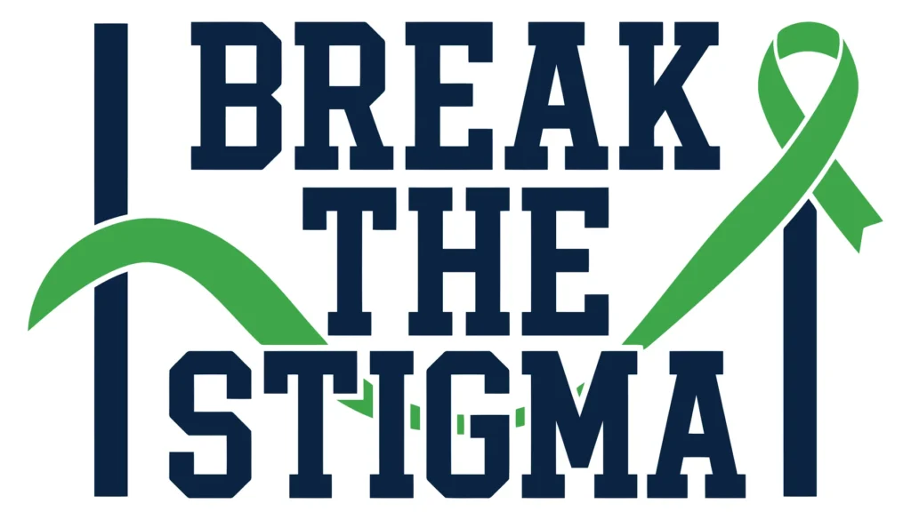 break the stigma mental health awareness design