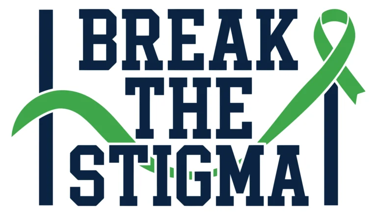 break the stigma mental health awareness design