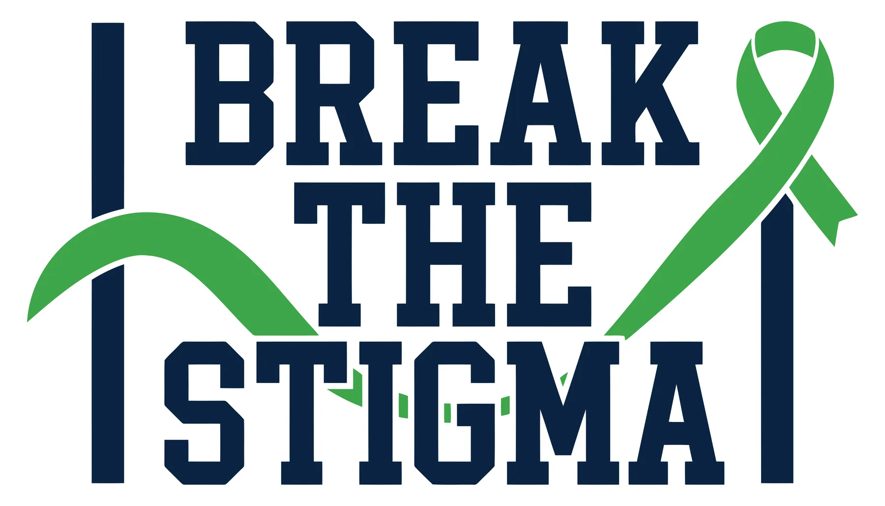 Break the Stigma Mental Health Awareness Ribbon Design