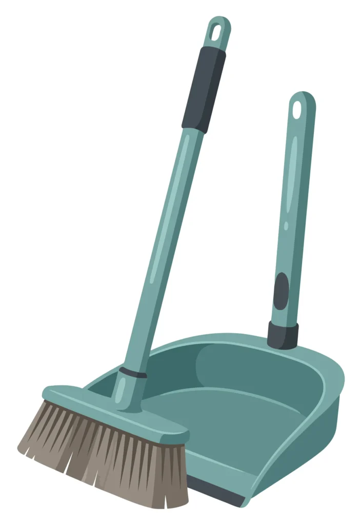 broom and dustpan set for cleaning
