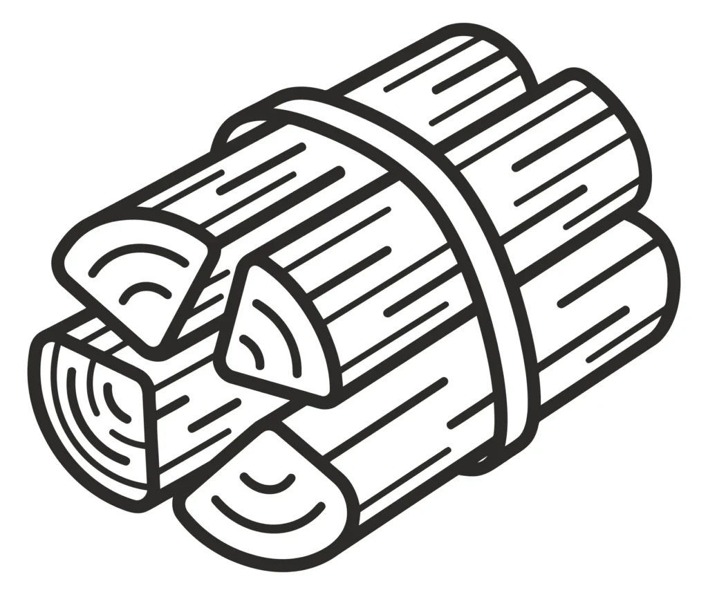 bundle of firewood logs tied together icon
