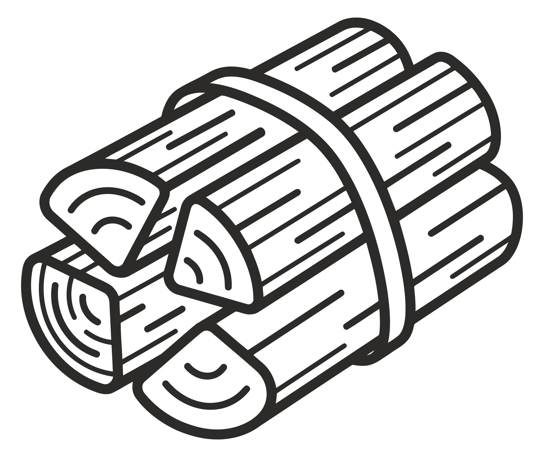 Tied Bundle of Firewood Logs Icon
