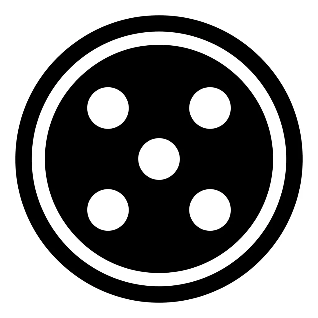 button icon with five holes